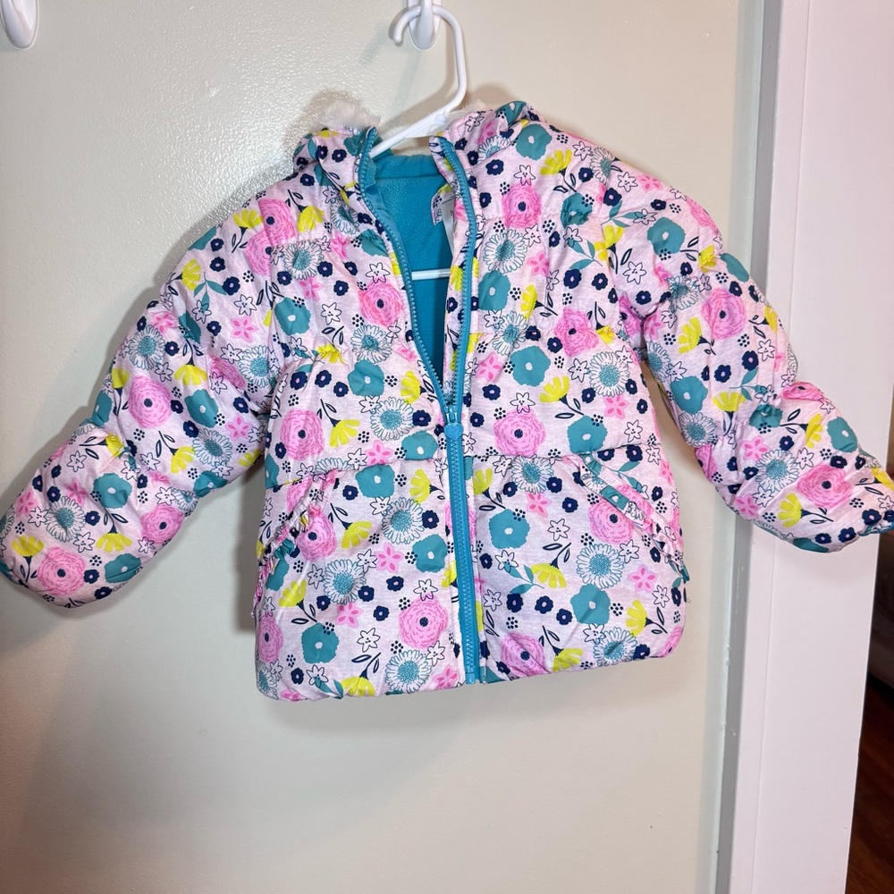 Floral Puffer Jacket for Kids size: 5T